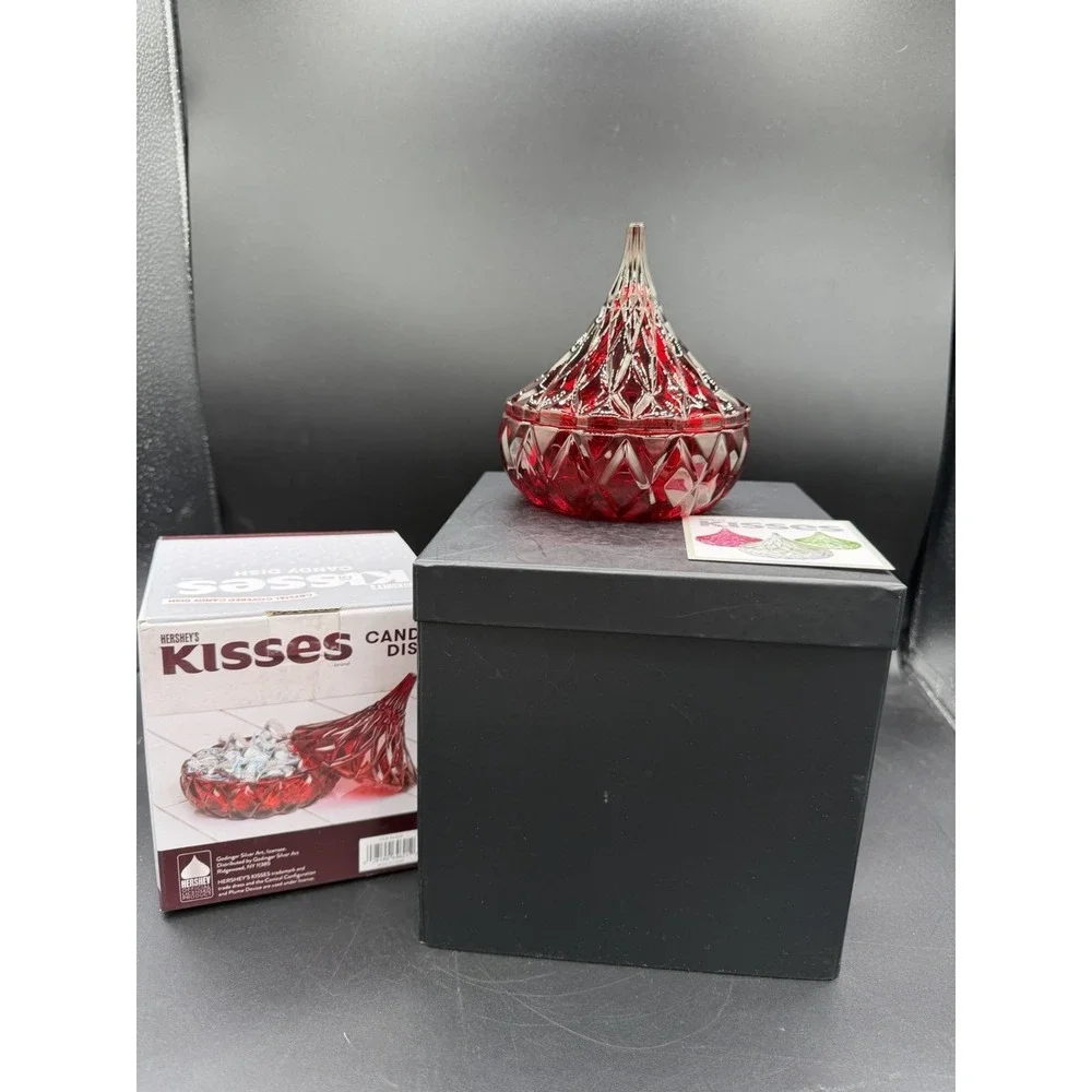 🍬❤️ Godinger Hershey's Kisses Crystal Candy Dish – 